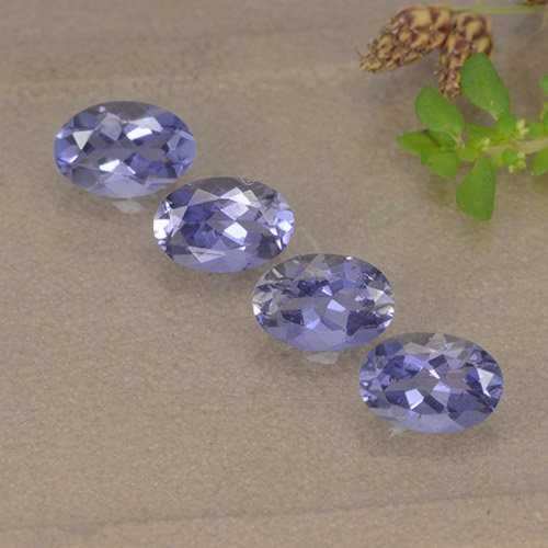 Pedras preciosas de iolita violeta natural de 1,73 ct, corte oval, VVS-VS