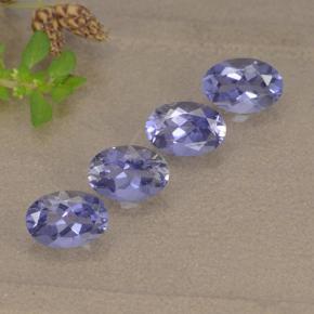 Pedras preciosas de iolita violeta natural de 1,73 ct, corte oval, VVS-VS