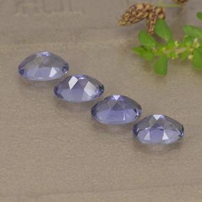 Pedras preciosas de iolita violeta natural de 1,73 ct, corte oval, VVS-VS