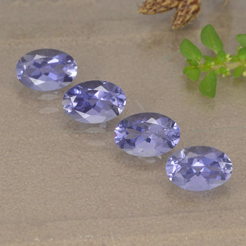 Pedras preciosas de Iolita Roxo profundo natural de 1.71 ct, Corte Oval, VVS-VS