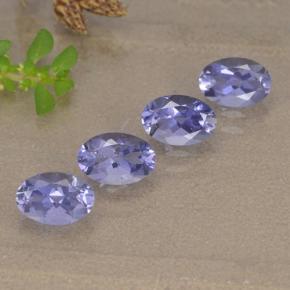 Pedras preciosas de Iolita Roxo profundo natural de 1.71 ct, Corte Oval, VVS-VS