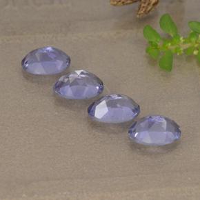 Pedras preciosas de Iolita Roxo profundo natural de 1.71 ct, Corte Oval, VVS-VS