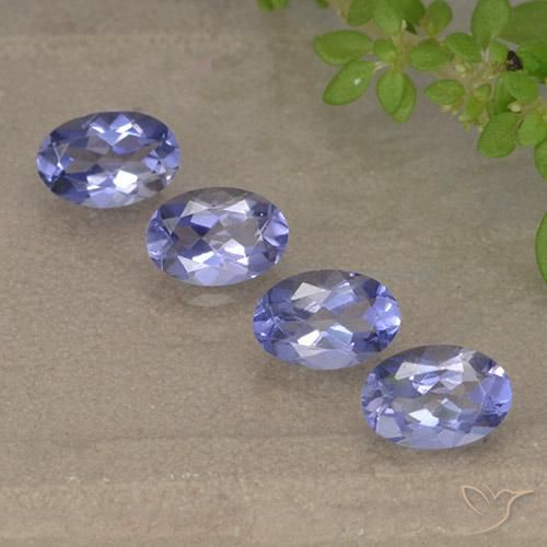 Pedras preciosas de iolita violeta natural de 1,66 ct, corte oval, VVS-VS