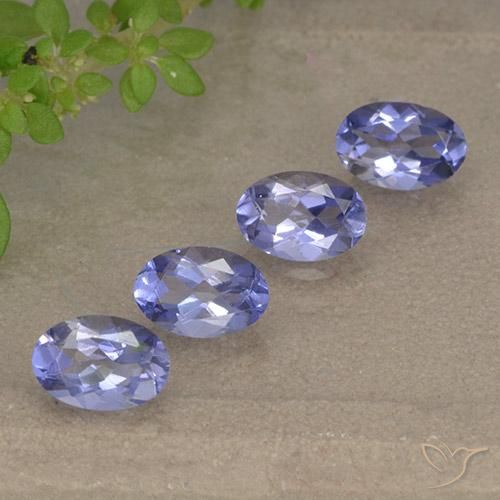 Pedras preciosas de iolita violeta natural de 1,66 ct, corte oval, VVS-VS