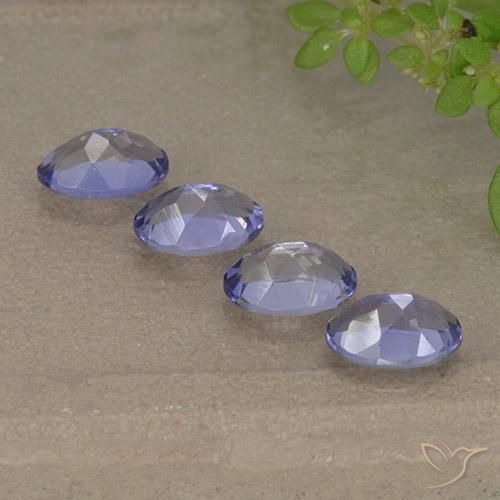 Pedras preciosas de iolita violeta natural de 1,66 ct, corte oval, VVS-VS