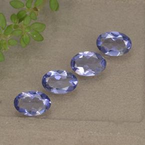 Pedras preciosas de iolita violeta natural de 1,34 ct, corte oval, VVS-VS