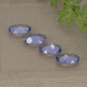 Pedras preciosas de iolita violeta natural de 1,34 ct, corte oval, VVS-VS