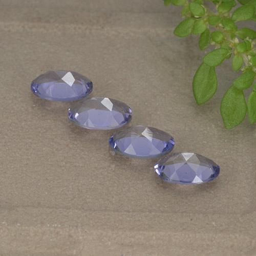 Pedras preciosas de iolita violeta natural de 1,34 ct, corte oval, VVS-VS