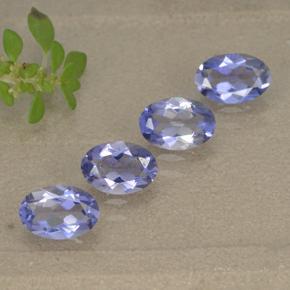 Pedras preciosas de Iolita Azul Violeta Intenso natural de 1.41 ct, Corte Oval, VS