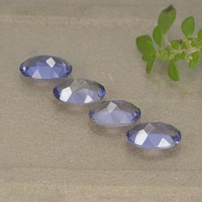 Pedras preciosas de Iolita Azul Violeta Intenso natural de 1.41 ct, Corte Oval, VS