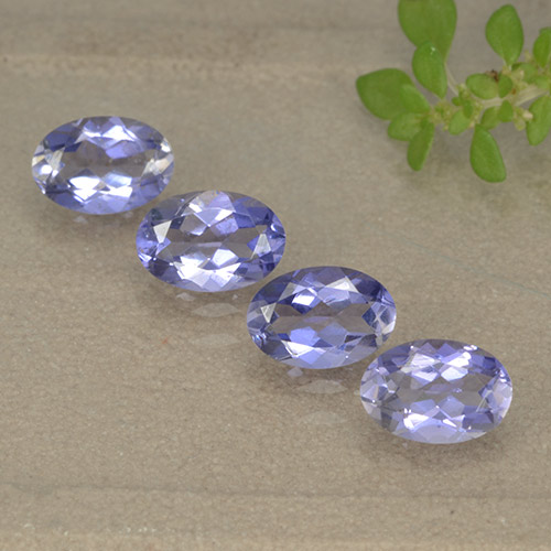 Pedras preciosas de iolita violeta natural de 1,68 ct, corte oval, VS