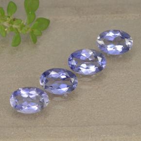 Pedras preciosas de iolita violeta natural de 1,68 ct, corte oval, VS