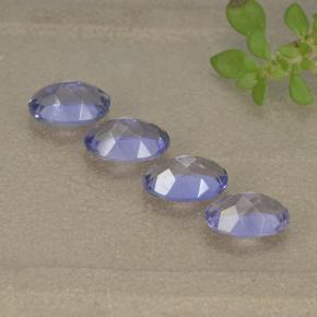 Pedras preciosas de iolita violeta natural de 1,68 ct, corte oval, VS