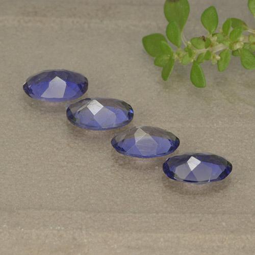 Pedras preciosas de Iolita Roxo profundo natural de 1.29 ct, Corte Oval, VS
