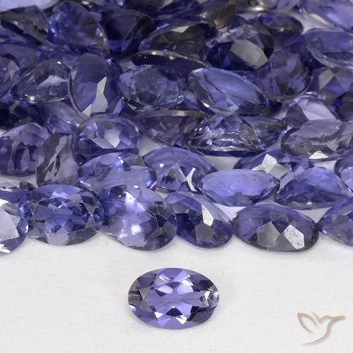 Iolita violeta natural 0,37ct, corte oval, VVS-VS