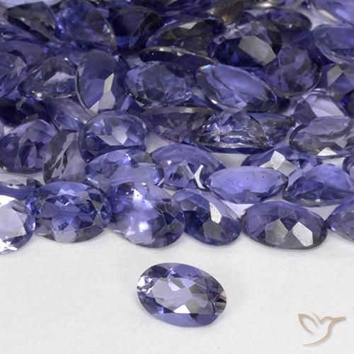 Iolita violeta natural 0,37ct, corte oval, VVS-VS