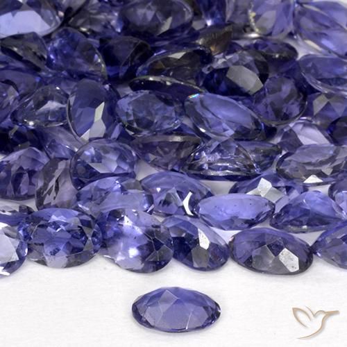 Iolita violeta natural 0,37ct, corte oval, VVS-VS