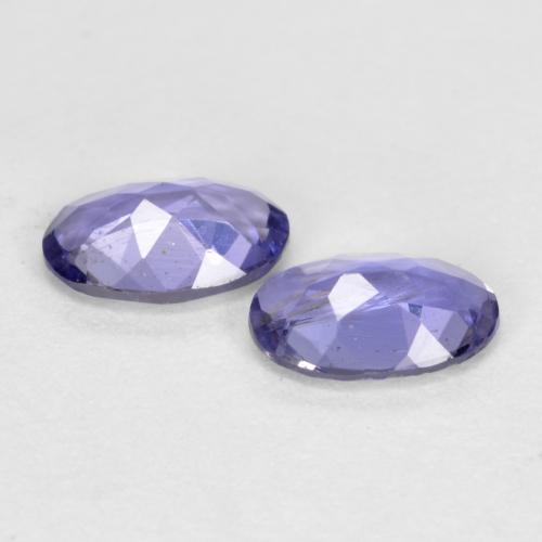 Pedras preciosas de iolita azul natural de 0,61 ct, corte oval, VS