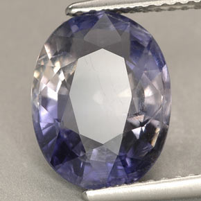 Iolita violeta natural 3,58ct, corte oval, VS-SI
