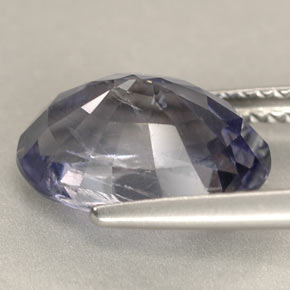 Iolita violeta natural 3,58ct, corte oval, VS-SI