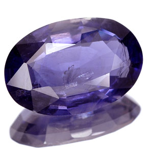 Iolita violeta natural 2,99ct, corte oval, VS-SI