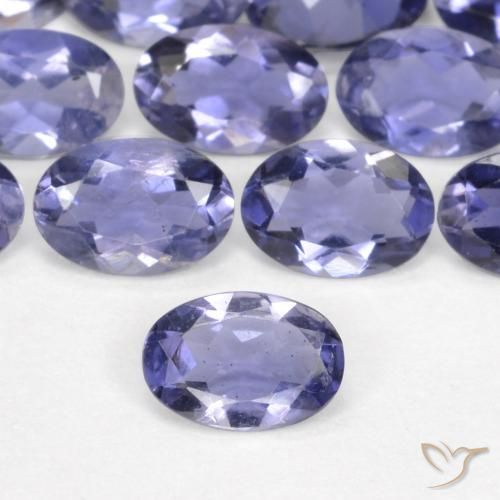Iolita violeta natural 0,32ct, corte oval, VS