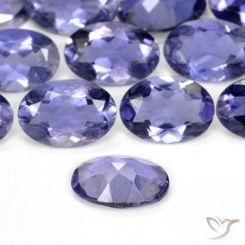 Iolita violeta natural 0,32ct, corte oval, VS