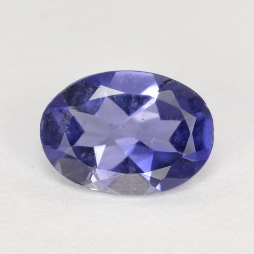 Iolita azul natural 0,32ct, corte oval, VVS-VS
