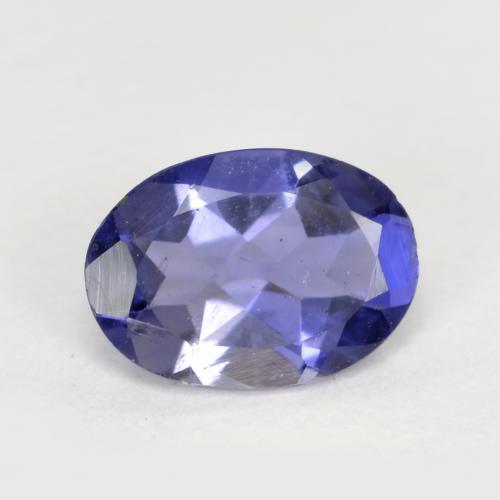 Iolita azul natural 0,32ct, corte oval, VVS-VS