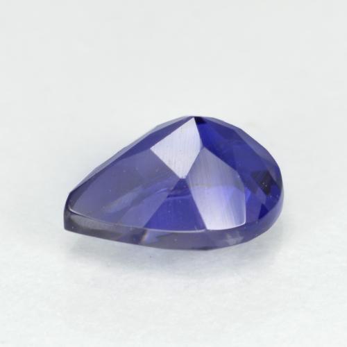 Iolita azul natural 0,59ct, formato de pêra, VS