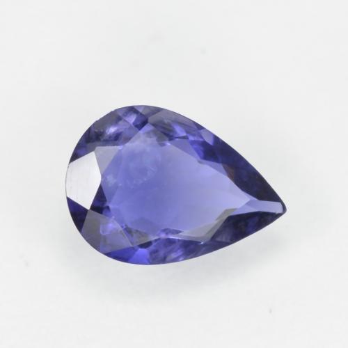 Iolita azul natural 0,49ct, formato de pêra, VS-SI