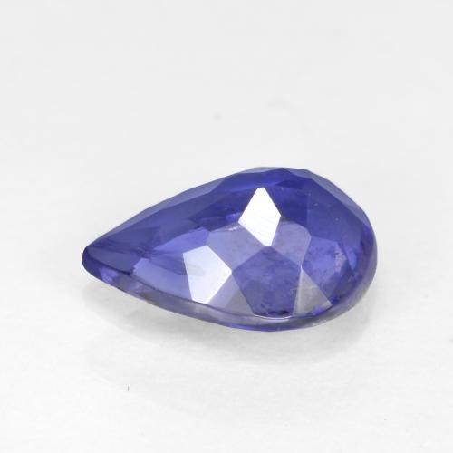 Iolita azul natural 0,49ct, formato de pêra, VS-SI