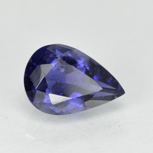 Iolita Violeta Azul Natural 0.56ct, Formato de pêra, VS