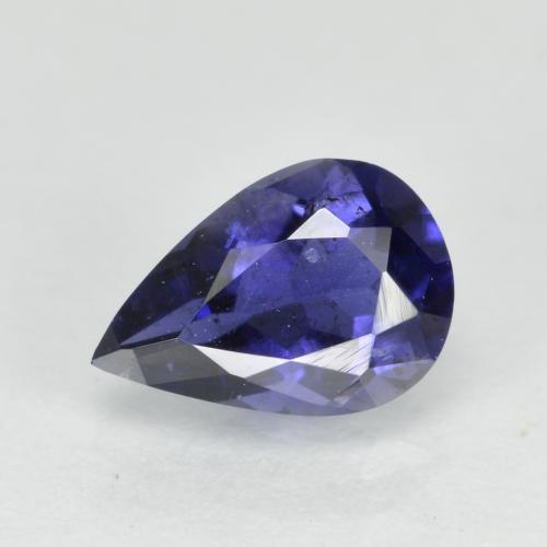 Iolita Violeta Azul Natural 0.56ct, Formato de pêra, VS