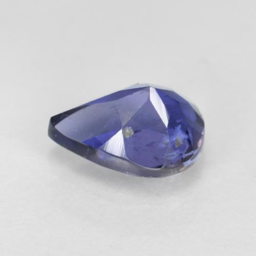 Iolita azul natural 0,62ct, formato de pêra, VS