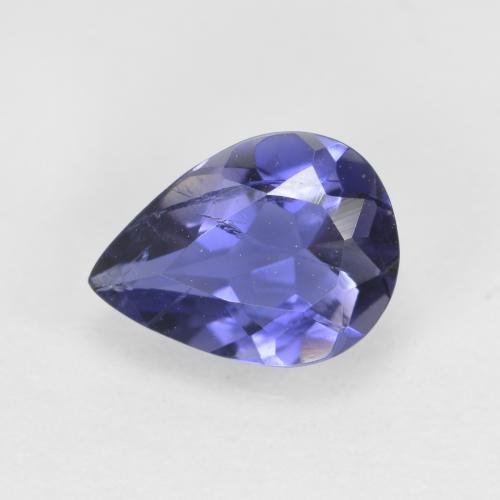 Iolita Violeta Azul Natural 0.79ct, Formato de pêra, SI