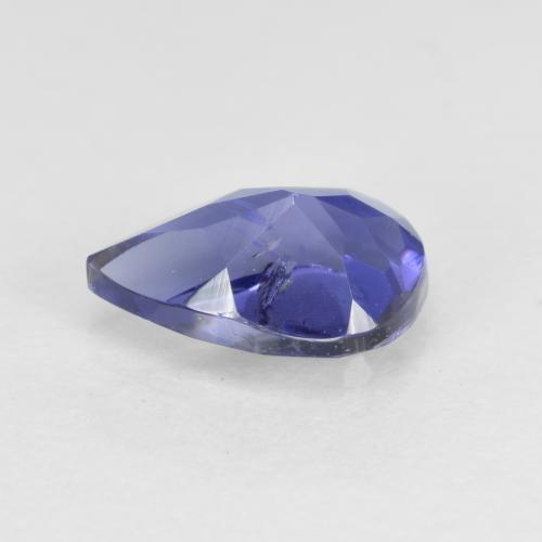 Iolita azul natural 0,54ct, formato de pêra, SI