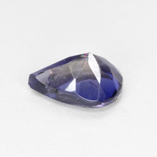 Iolita azul natural 0,60ct, formato de pêra, VS-SI
