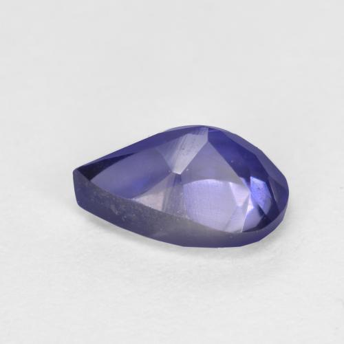 Iolita Azul da meia noite Natural 0.61ct, Formato de pêra, VS-SI