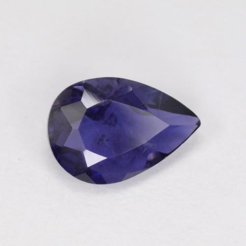 Iolita azul natural 0,50ct, formato de pêra, VS-SI