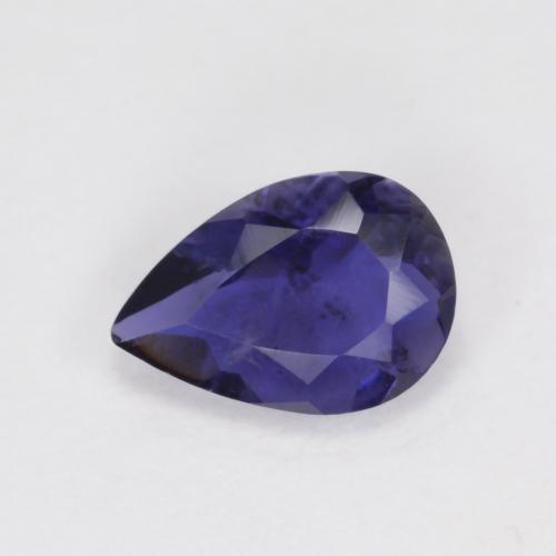Iolita azul natural 0,50ct, formato de pêra, VS-SI
