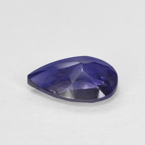 Iolita azul natural 0,50ct, formato de pêra, VS-SI