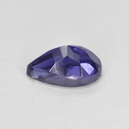 Iolita azul natural 0,49ct, formato de pêra, VS-SI