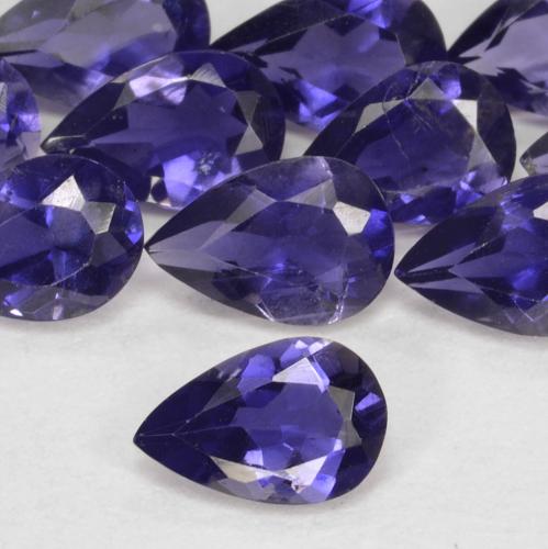 Iolita Roxo profundo Natural 0.37ct, Formato de pêra, VS-SI