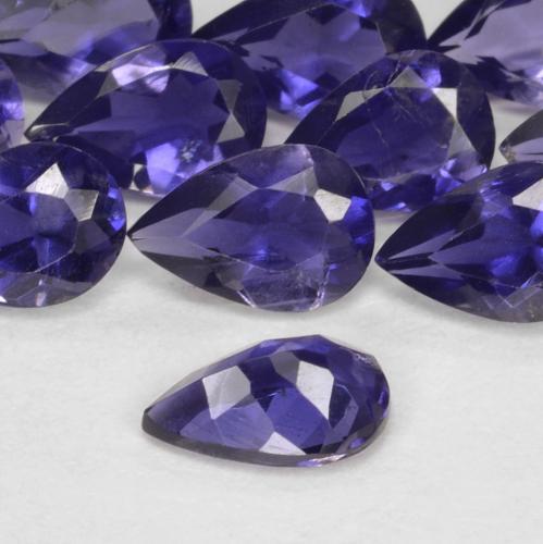 Iolita Roxo profundo Natural 0.37ct, Formato de pêra, VS-SI