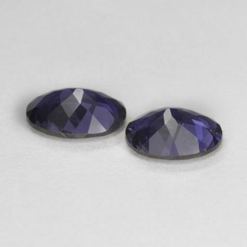 Pedras preciosas de iolita violeta natural de 1,18 ct, corte oval, VS-SI