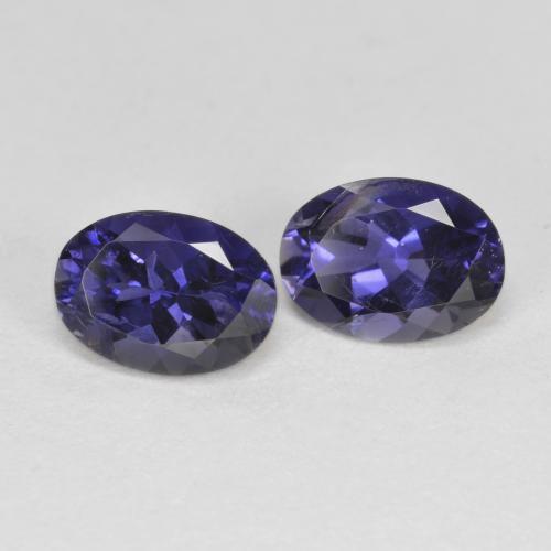 Pedras preciosas de Iolita Berinjela Violeta natural de 1.37 ct, Corte Oval, VS-SI
