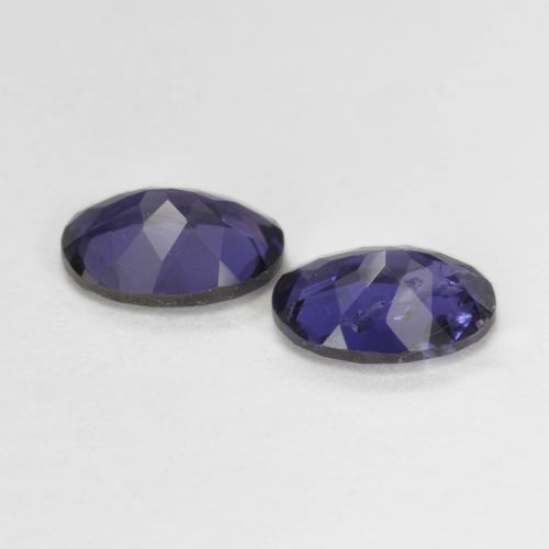 Pedras preciosas de iolita violeta natural de 1,27 ct, corte oval, VS-SI