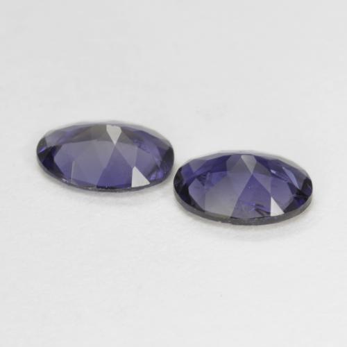 Pedras preciosas de iolita violeta natural de 1,10 ct, corte oval, VS-SI