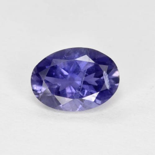 Iolita violeta natural 0,64ct, corte oval, VS-SI